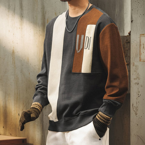 Bicolor Block Design Sweatshirt P1846